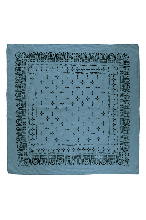 1930s Bandana, Regen Silk, Blue Jean