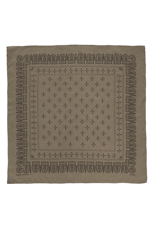 1930s Bandana, Regen Silk, Khaki
