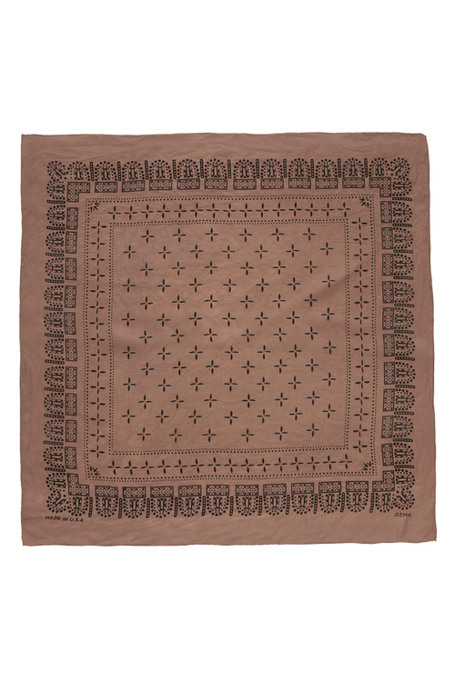 1930s Bandana, Regen Silk, Rosehip