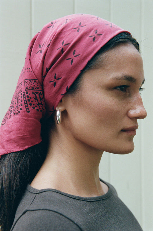1930s Bandana, Regen Silk, Tomato