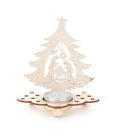 201/229 - Tealight Holder with Christmas Tree & Nativity Scene