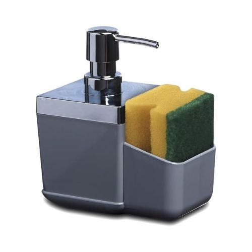 Primanova soap dispenser contents and components flat lay