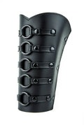 5 Black Ring  Leather Gauntlet