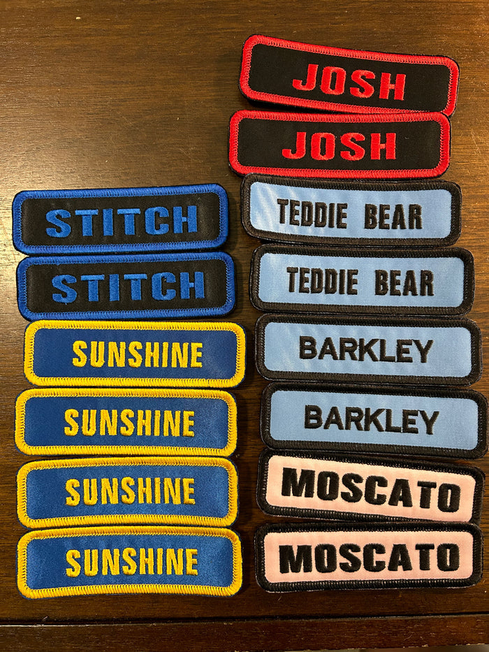 Embroidery Custom Name Tags