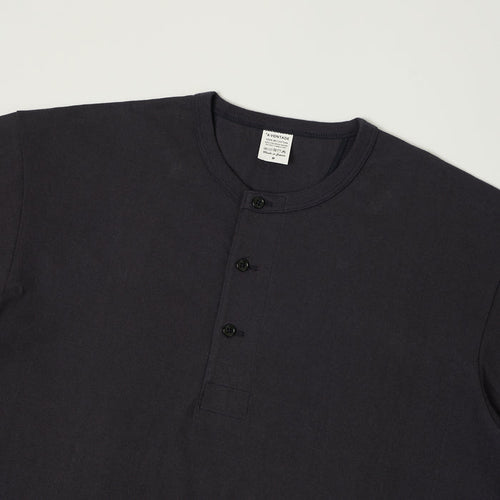 A Vontade Henley T-Shirt - Fade Navy