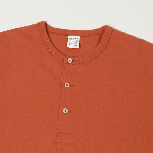 A Vontade Henley T-Shirt - Sunburn Red