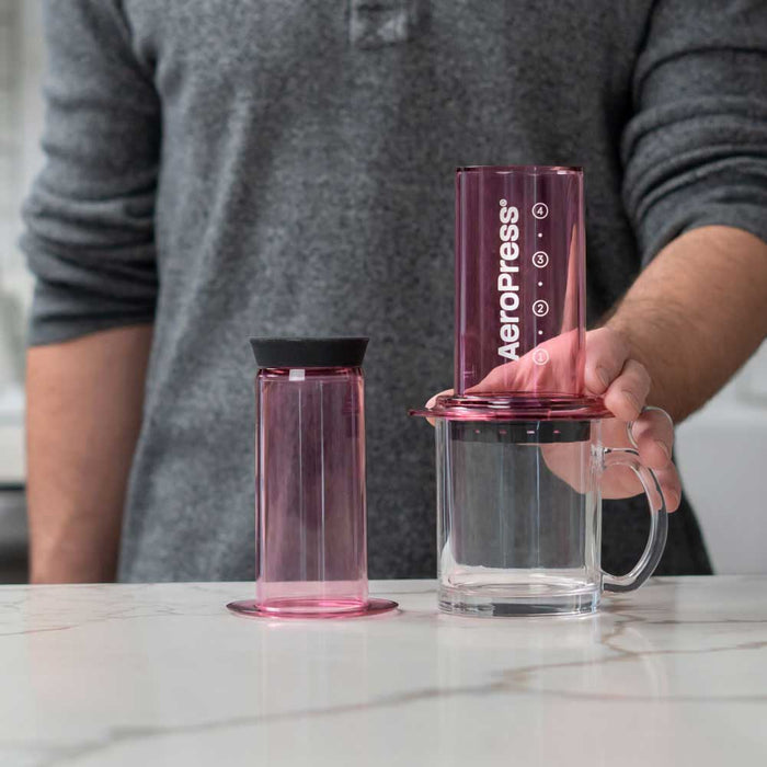 AeroPress Clear Coffee Maker - Pink