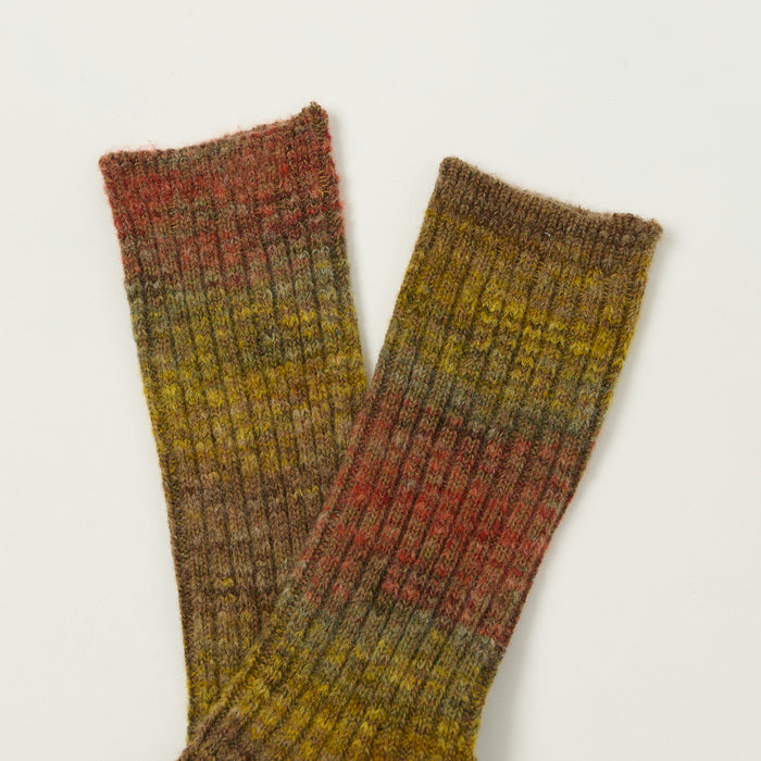 Anonymous Ism Splash Pattern Crew Sock - Mustard