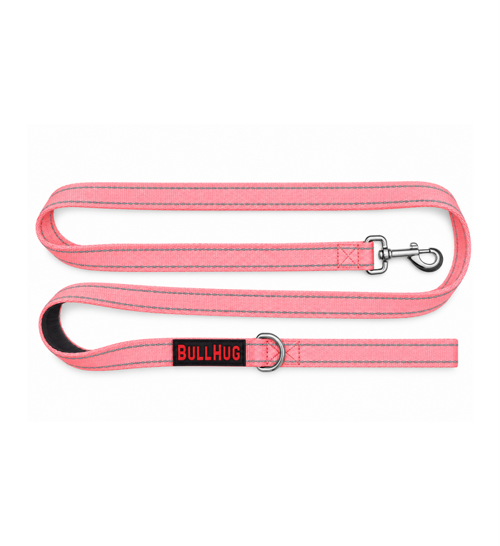 Baby Pink BullHug 6ft Dog Leash – Padded Handle