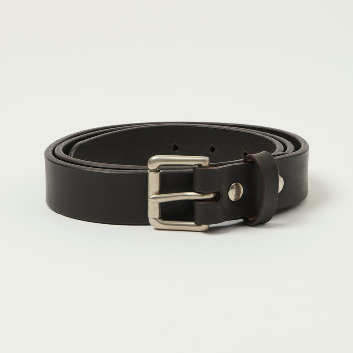 Barnes & Moore Slim Roller Belt - Deep Honey/Nickel