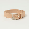 Barnes & Moore Slim Roller Belt - Natural/Nickel