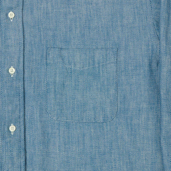 Beams Plus Low Tension Oxford Cloth Button Down Shirt - Light Indigo