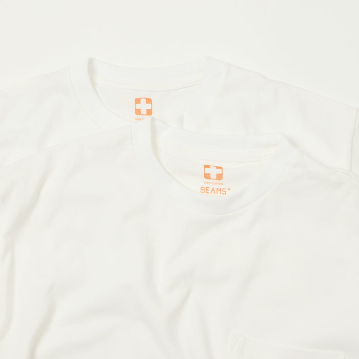 Beams Plus Pocket T-Shirt Two Pack - White