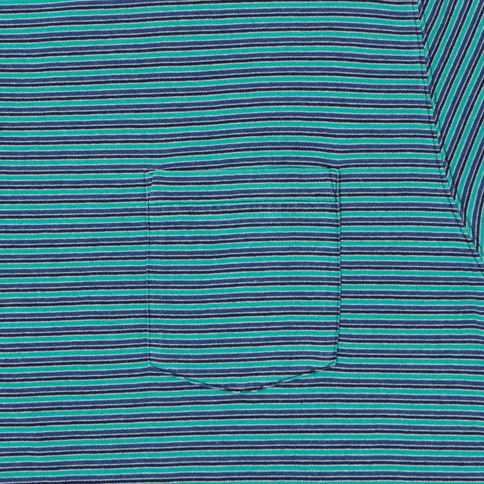 Beams Plus Stripe Pocket T-Shirt - Green/Blue