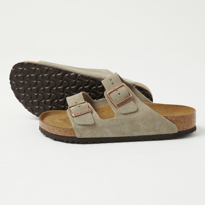 Birkenstock Arizona Suede Leather Sandal - Taupe