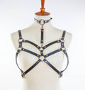 Black Bra Straps  Style Vegan Leather Harness