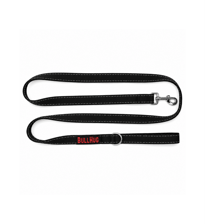 Black BullHug 6ft Dog Leash – Padded Handle
