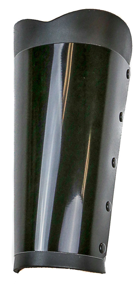 Black Full Metal Leather Gauntlet