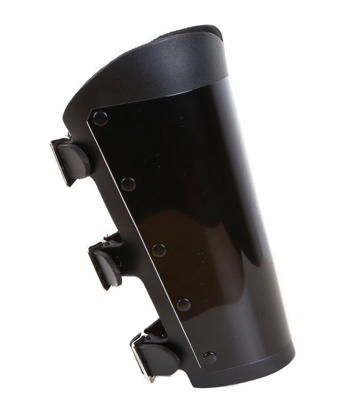 Black Full Metal Leather Gauntlet