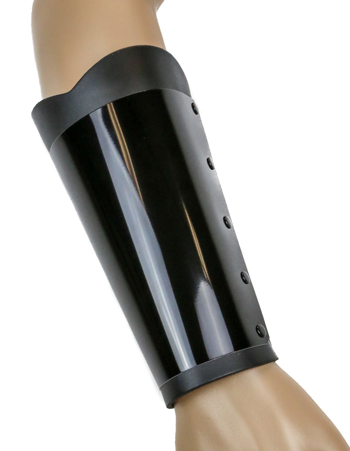 Black Full Metal Leather Gauntlet