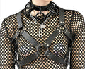Black Vegan Leather Wide Bra Style Vegan Leather Harness Multi Options