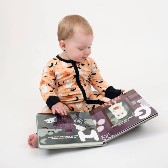 Boo-Tastic Halloween Glow in the Dark Bamboo Baby Pajamas: Orange/Multi / 0-3