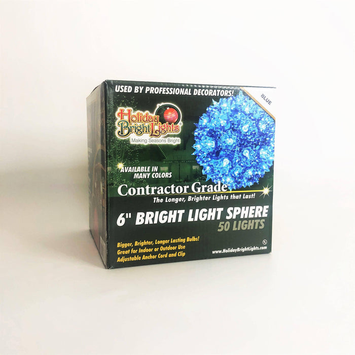 Bright Light Sphere 6" Blue - Hicks Nurseries