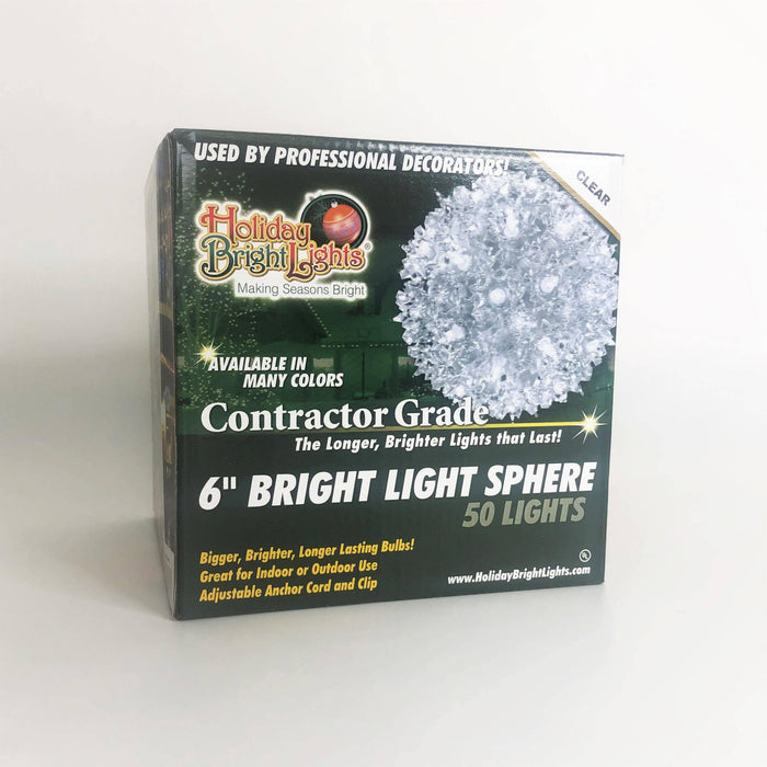 Bright Light Sphere 6" Clear - Hicks Nurseries
