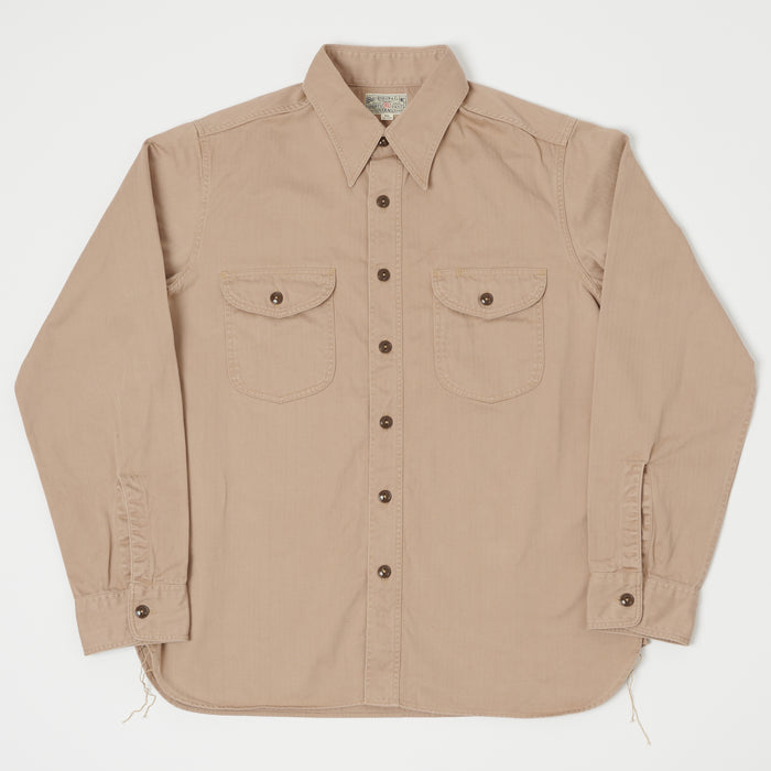 Buzz Rickson's Herringbone Work Shirt - Beige