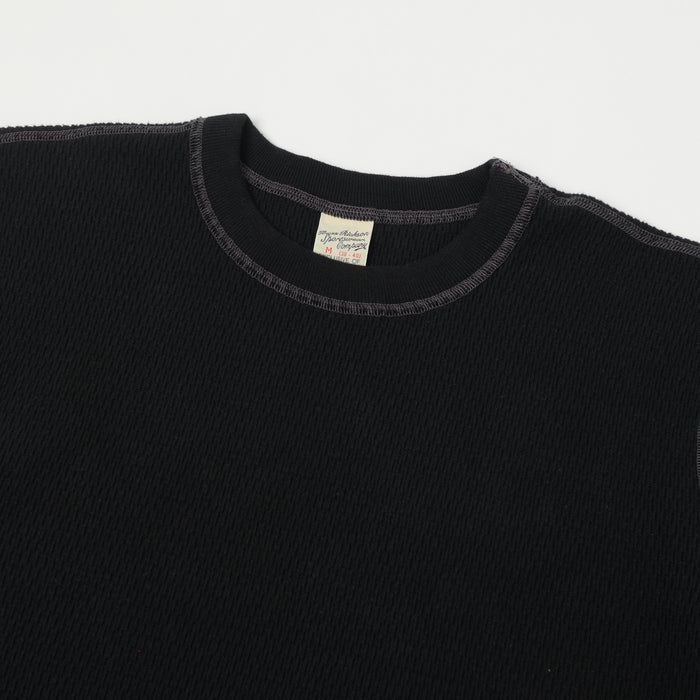 Buzz Rickson's Long Sleeve Thermal T-Shirt - Black