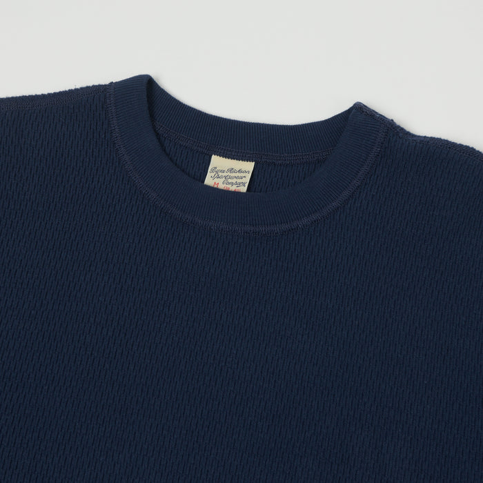 Buzz Rickson's Long Sleeve Thermal T-Shirt - Navy