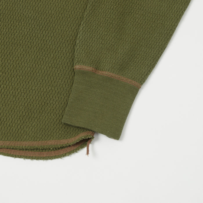 Buzz Rickson's Long Sleeve Thermal T-Shirt - Olive