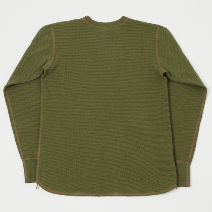 Buzz Rickson's Long Sleeve Thermal T-Shirt - Olive