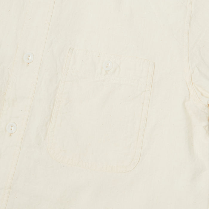 Buzz Rickson's Short Sleeve Chambray Shirt - White