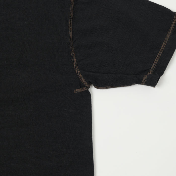 Buzz Rickson's Slub Henley T-Shirt - Black