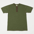 Buzz Rickson's Slub Henley T-Shirt - Olive