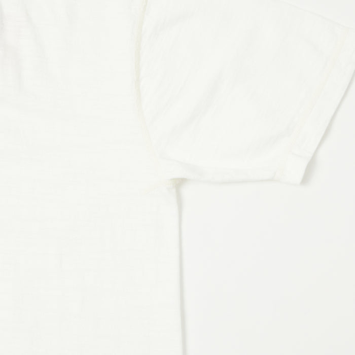 Buzz Rickson's Slub Henley T-Shirt - White