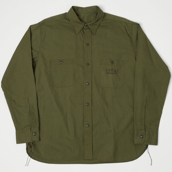 Buzz Rickson's U.S. Navy N-3 Utility Work Shirt - Olive
