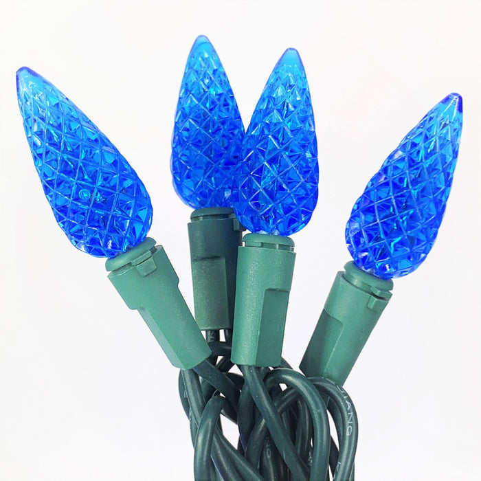 C6 LED 50 ct. String Lights Blue - Hicks Nurseries