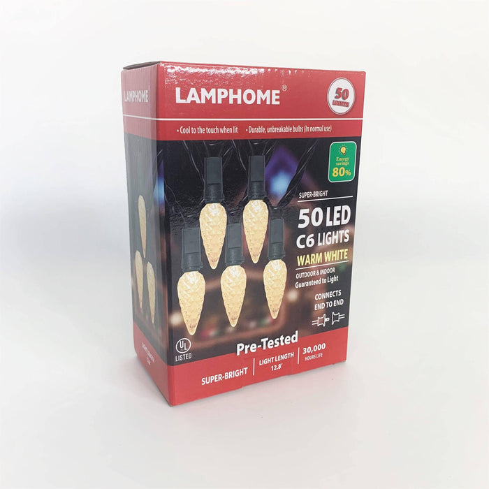 C6 LED 50 ct. String Lights Warm White - Hicks Nurseries