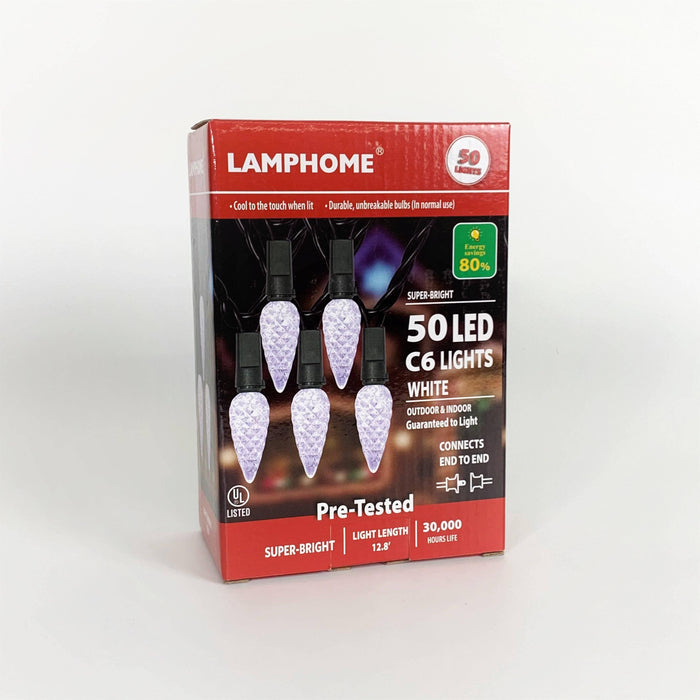 C6 LED 50 ct. String Lights White - Hicks Nurseries