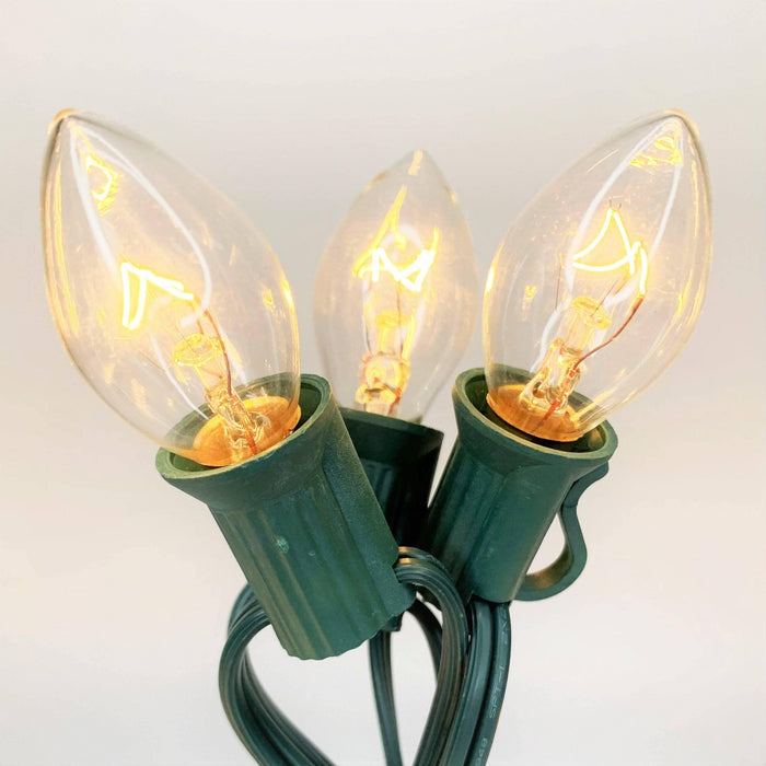 C7 25 ct. String Lights Transparent Clear - Hicks Nurseries
