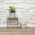 Carve Finish Planter - White - 12-inch - Hicks Nurseries
