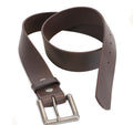 Classic Genuine Brown Leather Dress Casual Jean Belt  1 1/2" Width Classic Buckle