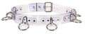Clear Vinyl Silver Ring Bondage Belt Wide Belt Genuine Leather