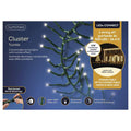 Cluster Twinkle LED 500 ct. String Lights Warm White, 16.4 ft long, with 8 functions, transformer included, and connectable up to 3000 LEDs. Perfect for outdoor holiday decor. Brand: Available for Pickup & Delivery.