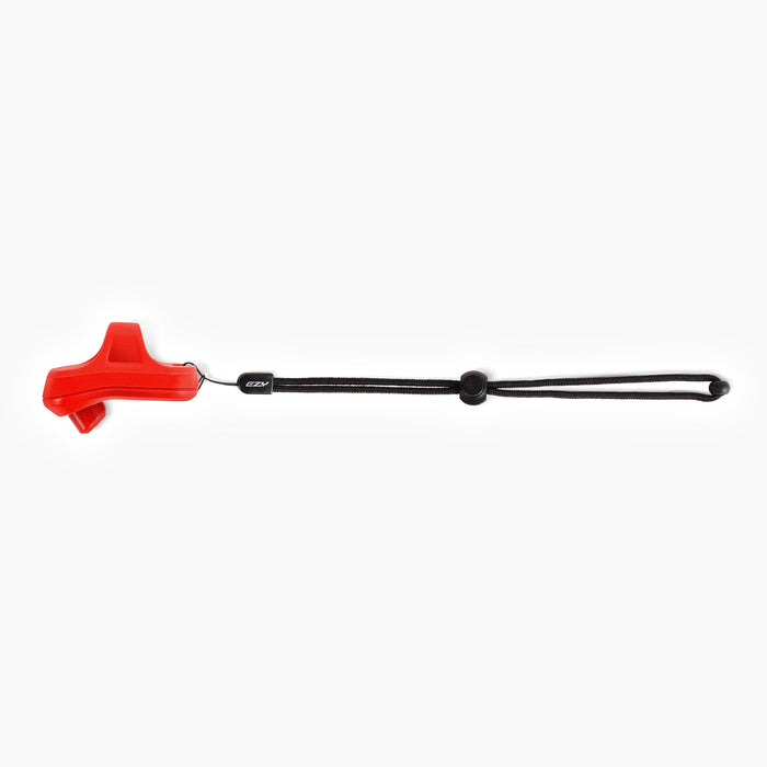 Red Command Clicker™ with black strap on white background