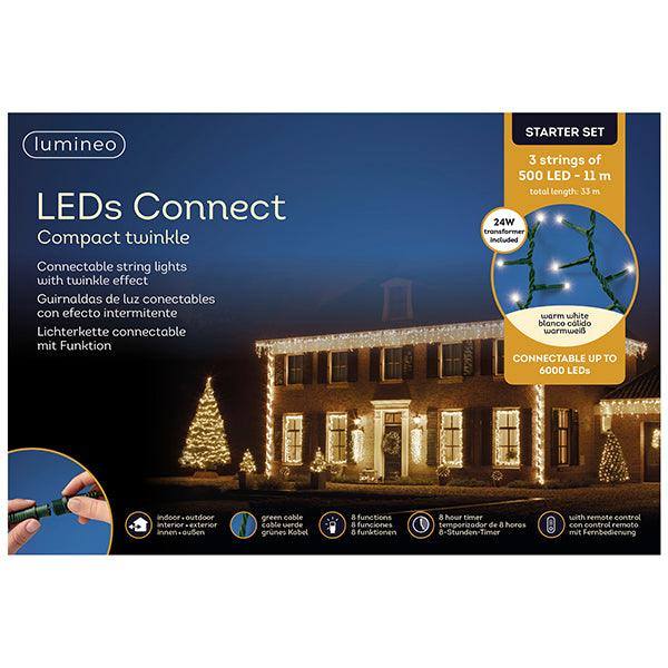 Compact Twinkle LED 1500 ct. String Light Set Warm White - Hicks Nurseries