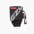 A black dog poop bag holder with a white 'EZY DOG' logo, featuring a clip for easy attachment to a leash.