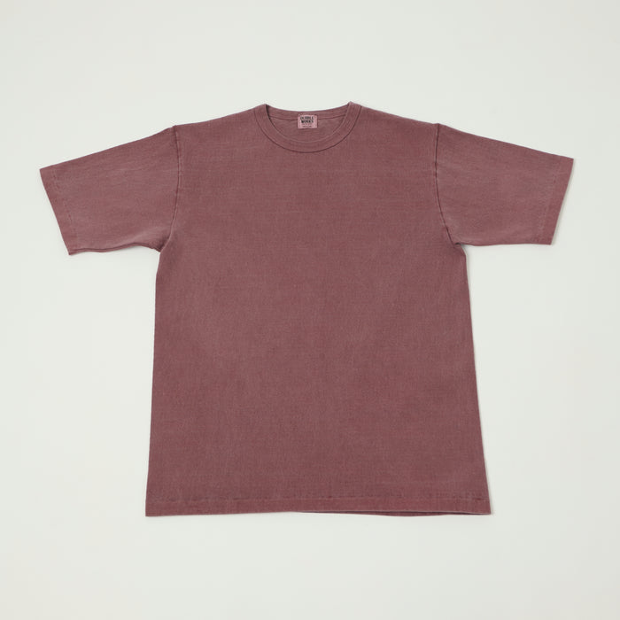 Dubbleworks Heavy Fabric Pigment Dye Tee - Bordeaux